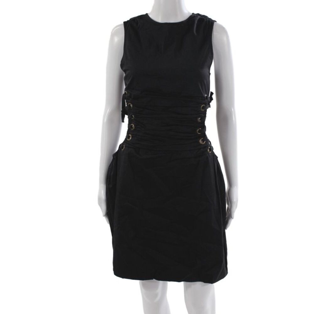 One 33 Social Womens Sheath Dress Black Sleeveless Gothic Size 2